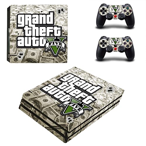 עבור PS4 Slim - Game Grand Gta Theft ו- Auto PS4 או PS5 מדבקת עור לפלייסטיישן 4 או 5 קונסולה ובקרים מדבקות ויניל