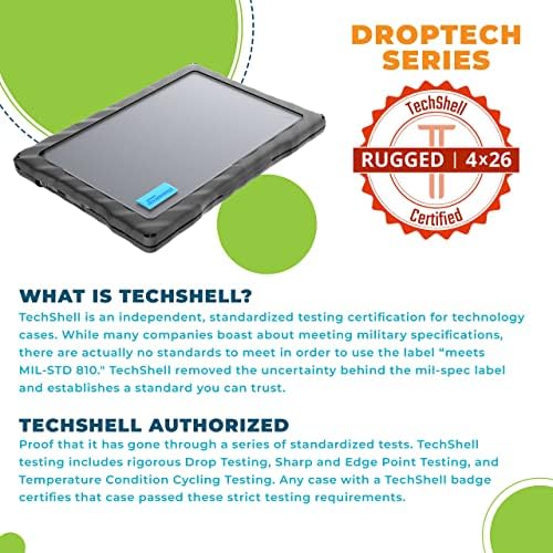 מארז מחשב נייד של Gumdrop Droptech מתאים ל- Dell Chromebook 3110/3100 מיועד לתלמידי K-12, מורים וכיתות-נבדקו, מחוספסים,