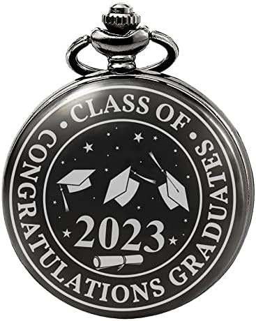 מתנות סיום שעון כיס בשבילו, שעון כיס קוורץ בכיתה של 2023 לבוגרים, מזל טוב ייחודי גראד עשית את זה עיצוב