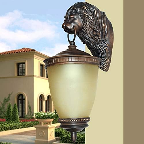FZZDP בסגנון אירופי מנורת קיר חיצונית מנורת גינה עמיד למים קישוט חיצוני קיר מנורת יצירתי רטרו חיצונית
