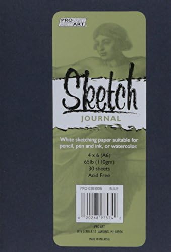 Pro-Art 033020302 SoftCover Sketch Journal, 4 על 6, כחול