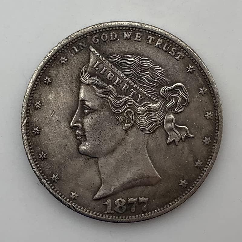 1877 מורגן עתיק נחושת ישן כסף מדליית אוסף מטבע 30 ממ קרפט הנצחה מטבע נחושת כסף מטבע