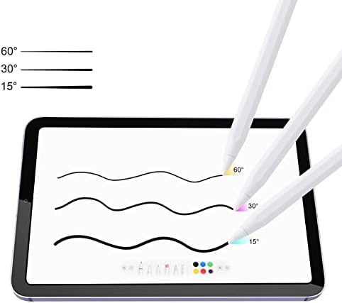 עט חרט לאייפד עם דחיית דקל, Pinkcat 2x טעינה מהירה עיפרון פעיל תואם לשנים 2018-2023 Apple iPad