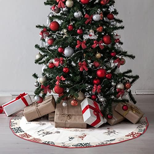 צללית כלב חג המולד חצאית עץ חג המולד חורף 30 x 30 מחצלת עץ עץ שלג מחצלת בסיס עץ שלג למסיבת חג שמח קישוטי עץ חג