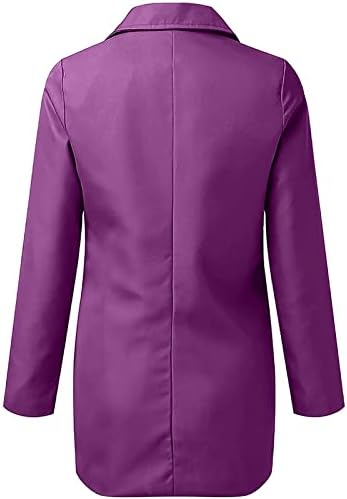 בלייזרים קדמיים פתוחים לנשים שרוול ארוך עבודה מעילי משרד בלייזר בלייזר חולצת ז'קט קל משקל קל בגדי סתיו לנשים 2022