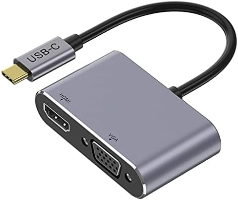 Lysldh USB C מתאם VGA עבור מחברת סוג C עד כבל 4K ממיר USB סוג C VGA Splitter Hub Dock