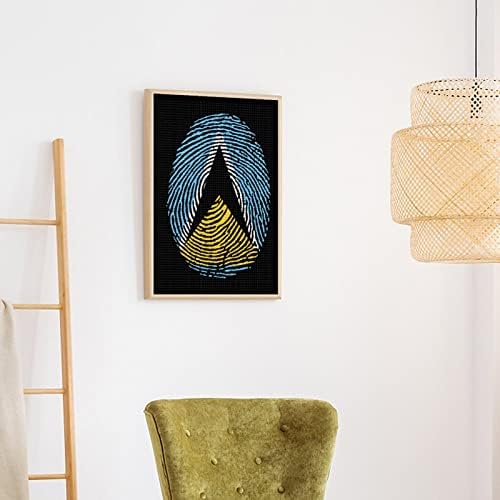 דגל לוסיה דגל אצבע דקורטיבי ערכות ציור יהלומים מצחיק 5D DIY DIY מקדח מלא ציורים ציורים עיצוב הבית 8 x12