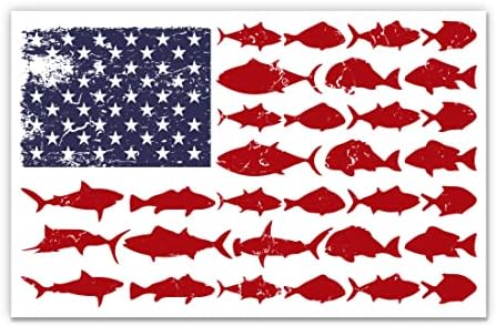 מדבקות דגל דיג אמריקאיות - 2 חבילות של מדבקות 3 אינץ ' - ויניל אטום למים לרכב, טלפון, בקבוק מים,