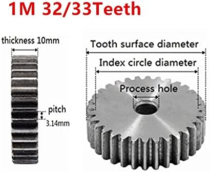 1 מ ' 32 שיניים/33 שיניים מתלה הילוך דורבן ציוד דיוק מכונות תעשיית 45 פלדה הילוך