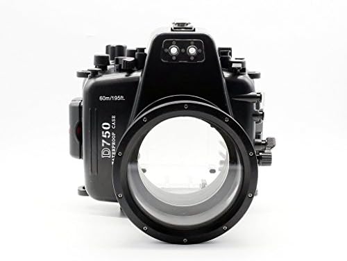 Polaroid SLR צלילה מדורגת מארז דיור מתחת למים עמיד למים למצלמת Nikon D750 עם עדשה 105 ממ