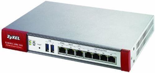 Zyxel Zywall USG50 חומת אש אבטחת אינטרנט עם כפול-וואן, 4 יציאות LAN/DMZ של ג'יגביט, 5 IPSEC VPN, SSL VPN