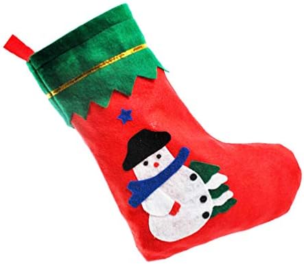 AMOSFUN גרב חג המולד לחג המולד תלויים גרביים לכיס גרביים לשקית מתנה לקיר עץ חג המולד 2 מחשבים