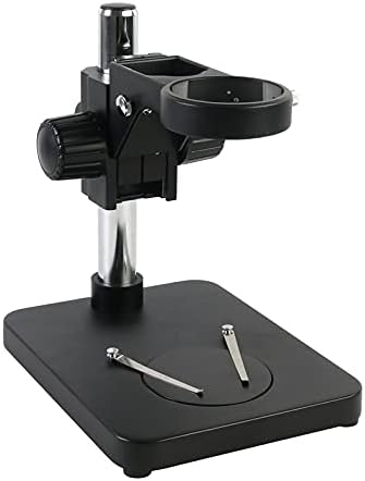 ערכת אביזרי מיקרוסקופ למבוגרים סגסוגת אלומיניום שחורה מתכווננת לעמוד מעבדת מיקרוסקופ סטריאו דיגיטלי תעשייתי