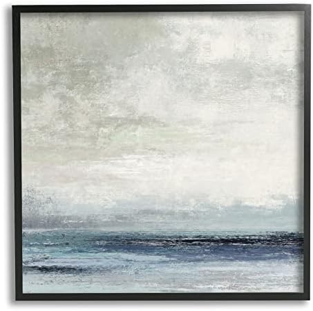 תעשיות סטופל גשומות קו חוף ים מעונן שמיים מעוננים נקודת מבט מופשטת, עיצוב מאת סוזן ניקול, כחול, 36