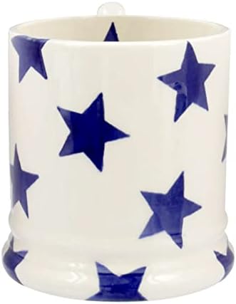 אמה ברידג'ווטר בעבודת יד קרמיקה כחולה כוכבת מתנה קפה וחצי ספל ותה