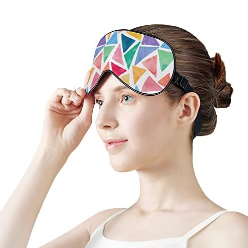 משולשי וינטג 'צבעוניים כיסוי מסכת עיניים רכה מכסה הצללה אפקטיבית מסכת שינה נוחות עיניים עם רצועה