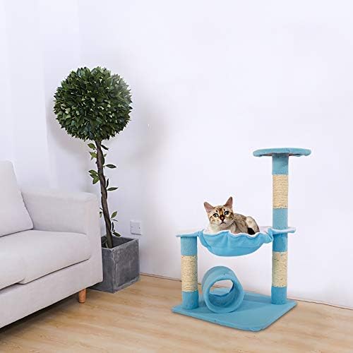 חתול מגדל, 28 יציב חמוד סיסל חתול לטפס מחזיק חתול מגדל כבש רב חתול עץ כחול