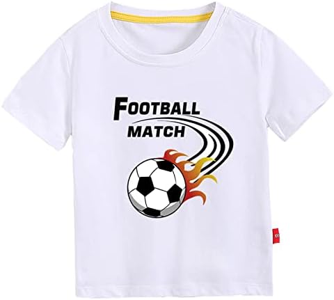 פעוטות ילדים בנות בנים בנים כדורגל קריקטורה 3D הדפסים צמרות רופפות שרוול קצר רך חולצת טי טי צמרת טי פי.