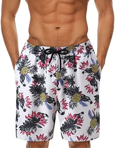 מכנסיים קצרים של חוף הוואי קיץ UBST לגברים, בתוספת מכנסיים מפוספסים בגודל מכנסיים קצרים מזדמנים גזעי שחייה רופפים