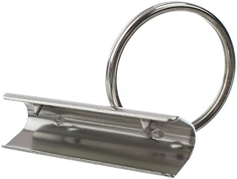 Cleverdelights 1.5 אינץ 'מפתח חומרת FOB עם טבעות מפתח - 50 סטים - 1 1/2 אינץ' שרשאות מפתחות לרכיבה