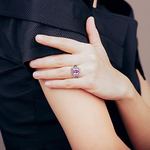 2023 חדש ורוד יהלום גיאומטרי קצה קלאסי טבעת קלאסית נשות תכשיטים מתנה בת מטענה מהגבהים והמורידות