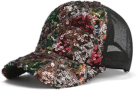 כובעי בייסבול נצנץ אופנה נצנצים מכסה סנאפבק מבריק קוקו קוקו קוקו כובע רשת משאיות לנשים לנשים