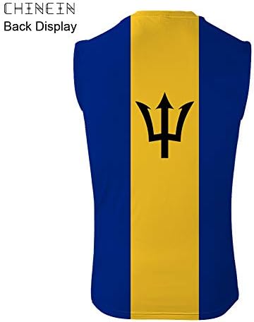 Mens Basic Tank Tank Jersey חולצות מזדמנים בנים Trident Barbados Flag