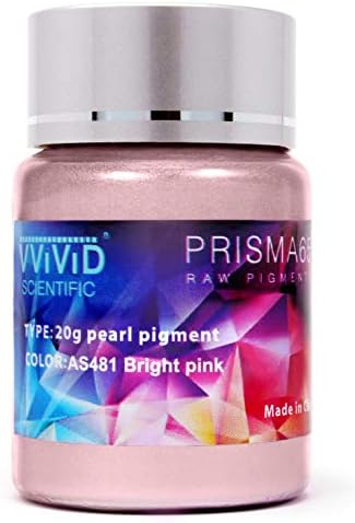 Vvivid Prisma65 פיגמנט גולמי אבקת פנינה מתכתית ורודה בהירה 20 גרם צנצנת