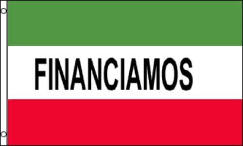 רוחות סחר 3x5 פרסום דגל Finaniamos 3'x5 'נגל פליז נגרות אנו מממנים עמידות דהייה פרמיום