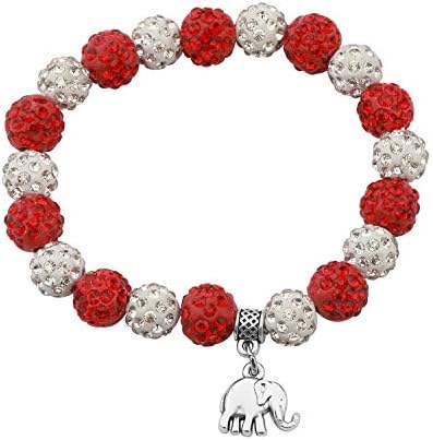 צ ' ורו אדום פיל קסם שרשרת מתנה יוונית אחווה (פיל בר