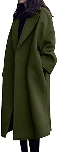 מעילי חורף לנשים של Foviguo, מעילי עסקים מודרניים אביב שרוול ארוך פלוס מעילי נוחות מוצקים בגודל נוחות נוחות