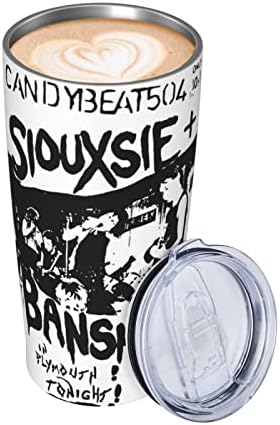 Siouxsie and the Banshees פס נירוסטה ספל קפה מבודד עם מכסים וקשיות כוס אבק קיר כפול 20oz