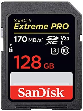 כרטיס זיכרון סנדיסק אקסטרים פרו עובד עם ניקון ד3400, ד3300, ד750, ד5500, ד5300, ד500, א130, ו100, ל840, א900,