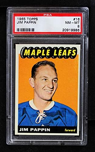 1965 Topps 16 Jim Pappin Leafs Leafs PSA PSA 8.00 עלים מייפל
