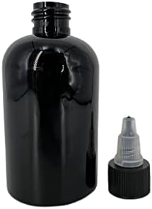 4 גרם בקבוקי פלסטיק בוסטון שחור -12 חבילה לבקבוק ריק ניתן למילוי מחדש - BPA בחינם - שמנים אתרים -