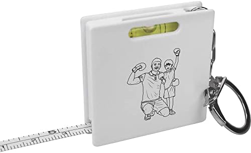 אזידה 'אגרוף אב ובנו' מחזיק מפתחות סרט מדידה / פלס כלי