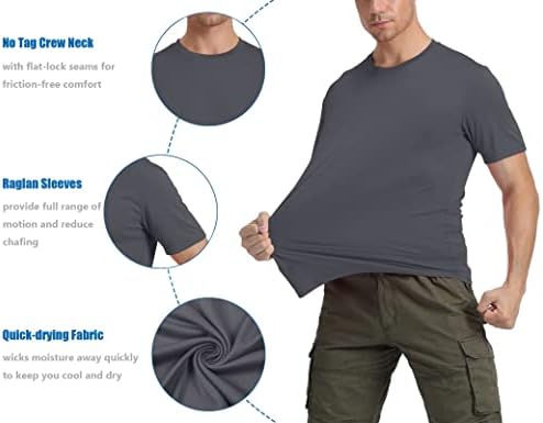 חולצות שחייה של שרוול קצר של Kefitevd, חולצות שחייה בגברים הגנה מפני שגיאה אימון דיג חולצות אתלט