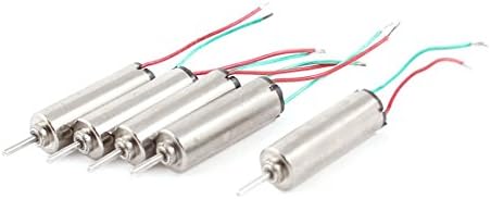 UXCell 5pcs 1.5-3.3V 66000rpm מנוע מיקרו DC Corless, 4 x 12 ממ לדגם המטוס