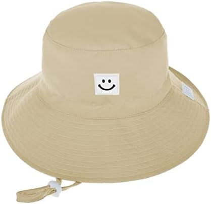 כובע שמש כובע סמיילי כובע כובע פעוטות UPF 50+ שמש מגן על כובע דלי מגן תינוק ילד קיץ כובע חוף כובע