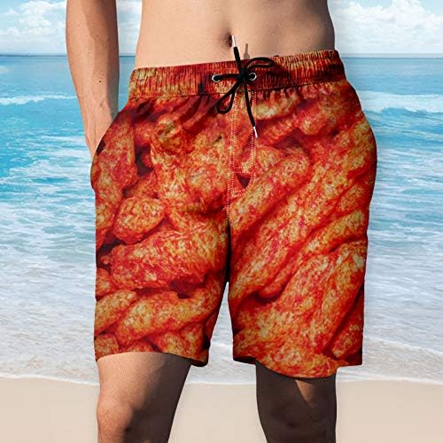 גברים מכנסי טיול מהיר לדיג יבש, מכנסי קיץ מודפסים בתלת מימד תלת מימדי תלת מימד