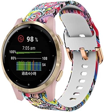 EGSDSE 18 ממ החלפת סיליקון רצועת רצועת שעונים חכמה עבור TICWATCH C2 עבור Garmin Active S Watch Watch אביזרי