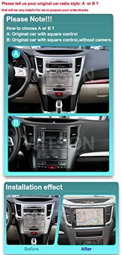 AutoSion Android 12 Stereo Stereo in-Dash רדיו עבור Subaru Outback 2009-2014 GPS GPS ניווט 9 '' יחידת