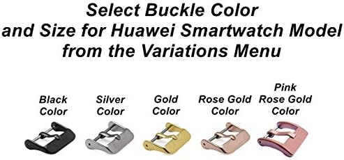 זמש אפור של ניקסטון עם תפרים לבנים תואם תואם ל- Huawei Watch GT 2 ו- GT 42 ממ SmartWatches Strap B18P20