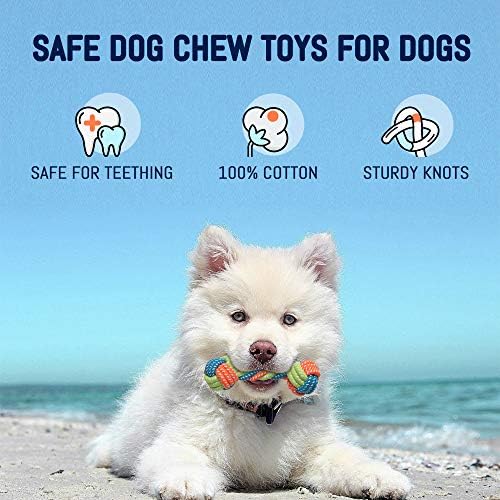 צעצועי כלבים של Happifox לכלבים קטנים 9 חבילה 2022 צעצועים חבלים כלבי כותנה בטוחים ועמידים לכלבים