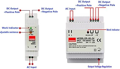 Nibyq DIN מסילה מיתוג אספקת חשמל DR-15W 30W 45W 60W פלט יחיד 5V 12V 24V AC DC ממיר מתג מתג כניסה 110/240VAC