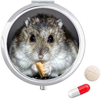 אוגר בעלי החיים עכברוש לחיות מחמד חמוד לאכול גלולת מקרה כיס רפואת אחסון תיבת מיכל מתקן