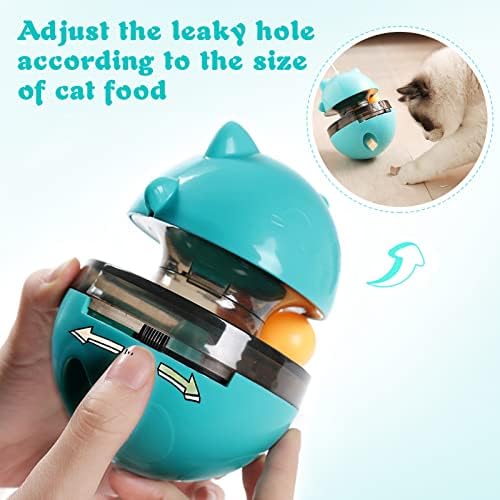 WWW צעצועים לחתולים לחתולים מקורה, צעצועי חתלתול אינטראקטיביים, מתקן מזון לחתולים מתכוונן עם