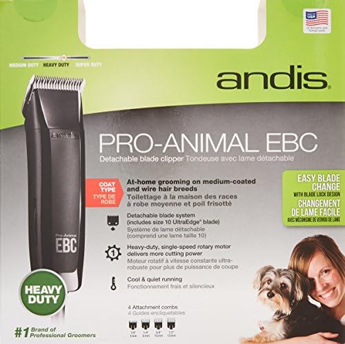 אנדיס פרו-בעלי החיים אלקטרוני להסרה להב קליפר, מקצועי בעלי החיים / כלב טיפוח, מג-4, שחור