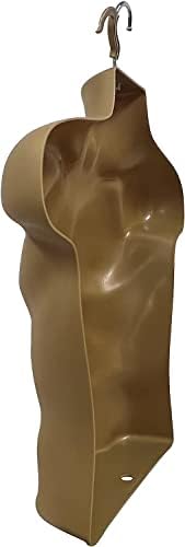 DisplayTown Bronze זכר + ברונזה בובה נקבה צורה צורת שמלת גוף גוף גוף מעוגלת חצי מותניים עם וו תלוי בלבד,