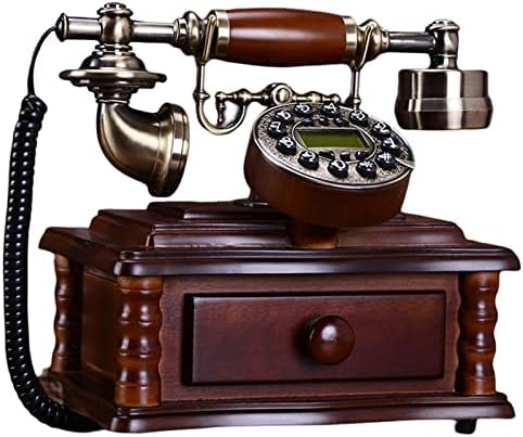 רטרו טלפוני משרד ביתי קווי שולחן קלאסי שולחן טלפוני קישוט טלפון סיבוב חדר אירופי סגנון חי חיוג אמריקאי